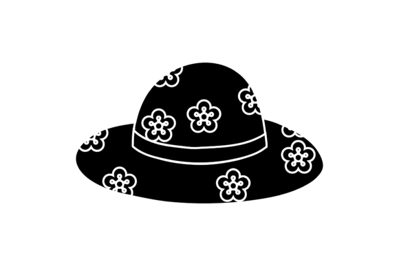 Black Floral Beach Hat Graphics for Local Branding