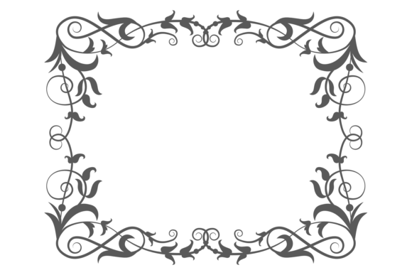 Filigree Frame. Decorative Floral Motif. for Graphics and Illustrations