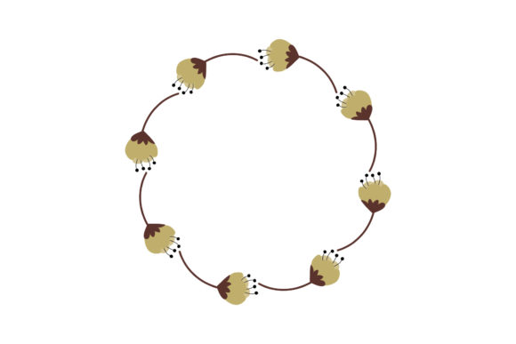 Floral Beauty Circle Frame - A Versatile Graphic for Branding