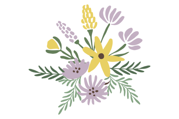 Floral Bouquet. Decorative Flower and Br Graphics & Illustrations Review