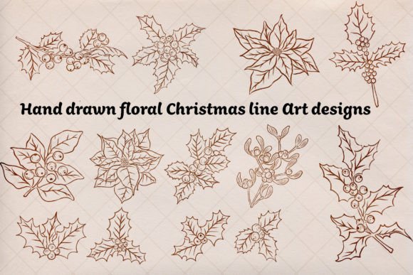 Floral Christmas Line Art Design Svg: A Review for Graphics & Illustrations