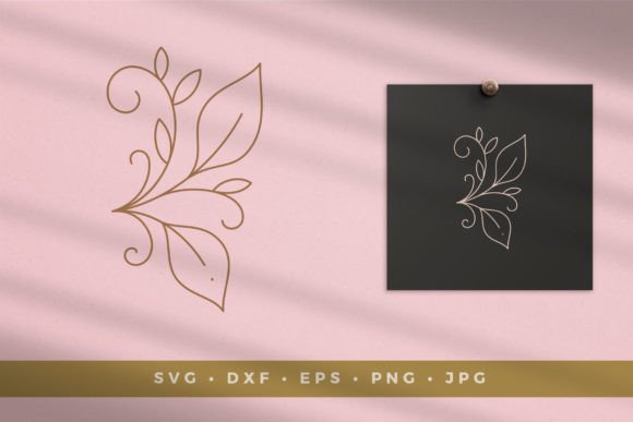 Floral Decorative Line Art Design: Graphics for Real Crafts