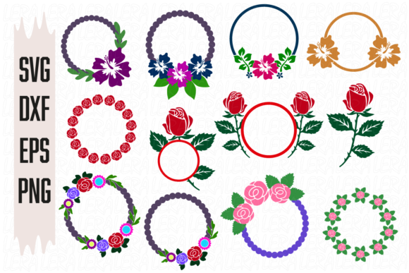 Floral Flower Pattern Frames - Graphics for Illustrations