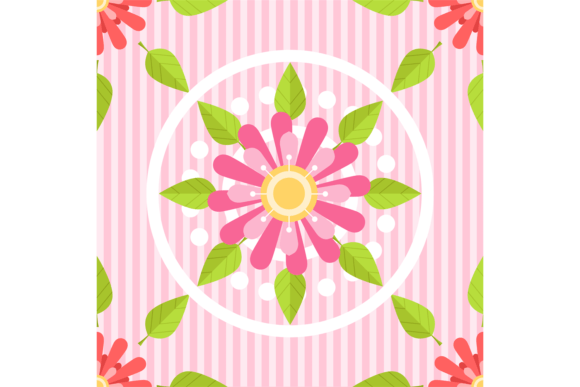 Floral Pattern Cute Pink Background for Graphics and Illustrations