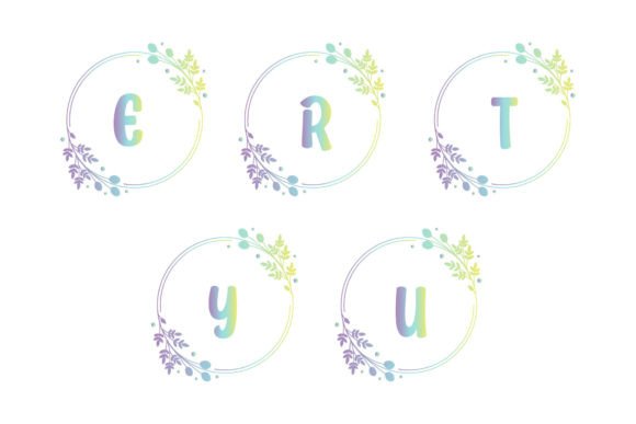 Floral Wedding Monogram Graphics for Editorial and Web Design