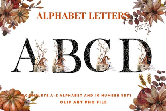 Halloween Alphabet Boho Floral Skull4: Graphics & Illustrations Review