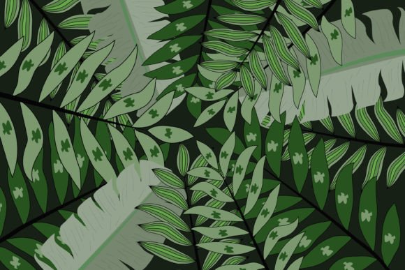 Leaf Vector Floral Pattern Background for Graphics Freebies