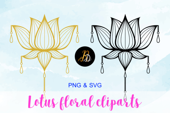 Lotus Floral Clipart Review for Real Embroidery