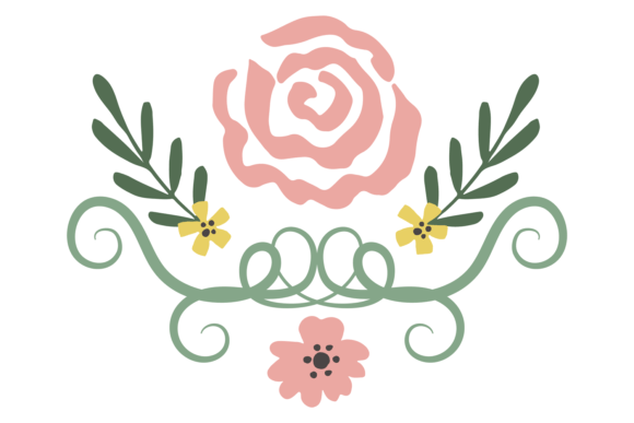 Romantic Floral Decoration with Pink Ros: Graphics & Illustrations Review